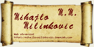 Mihajlo Milinković vizit kartica